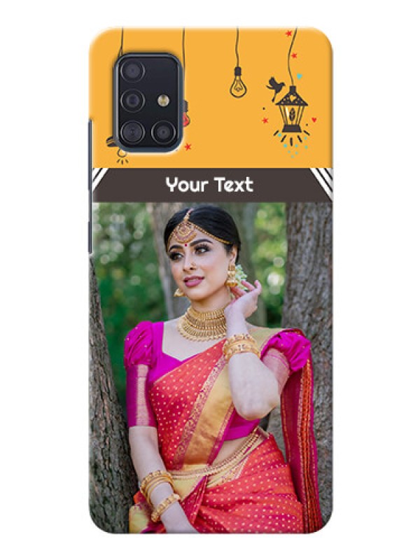 Custom Galaxy A51 custom back covers with Family Picture and Icons 