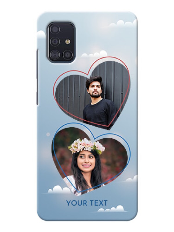 Custom Galaxy A51 Phone Cases: Blue Color Couple Design 
