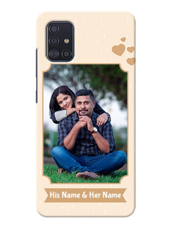 Custom Galaxy A51 mobile phone cases with confetti love design 