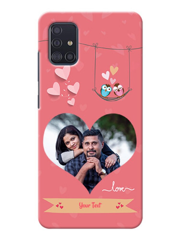 Custom Galaxy A51 custom phone covers: Peach Color Love Design 