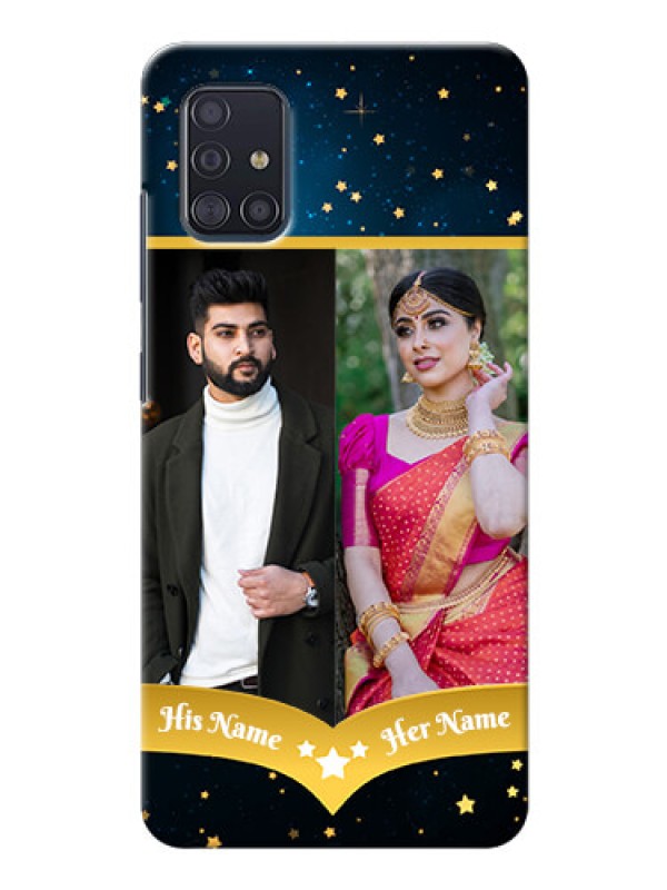 Custom Galaxy A51 Mobile Covers Online: Galaxy Stars Backdrop Design