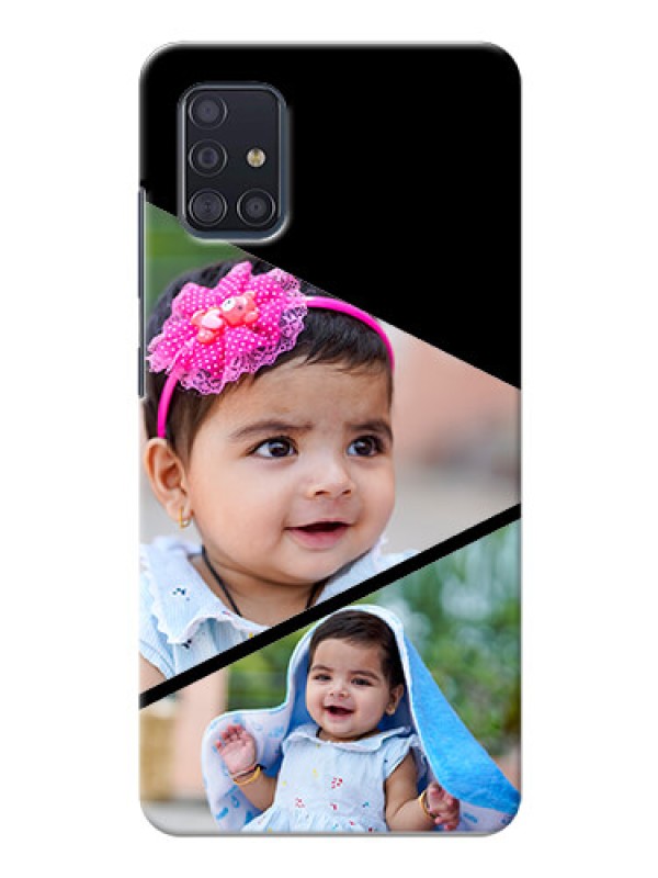 Custom Galaxy A51 mobile back covers online: Semi Cut Design