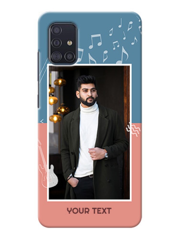 Custom Galaxy A51 Phone Back Covers with Color Musical Note Design