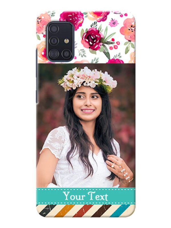 Custom Galaxy A51 Personalized Mobile Cases: Watercolor Floral Design