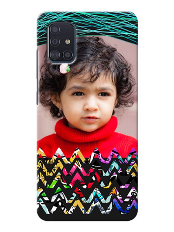 Custom Galaxy A51 personalized phone covers: Neon Abstract Design