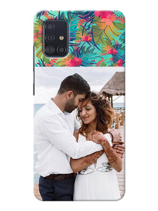 Custom Galaxy A51 Personalized Phone Cases: Watercolor Floral Design