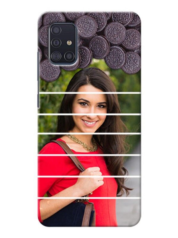 Custom Galaxy A51 Custom Mobile Covers with Oreo Biscuit Design