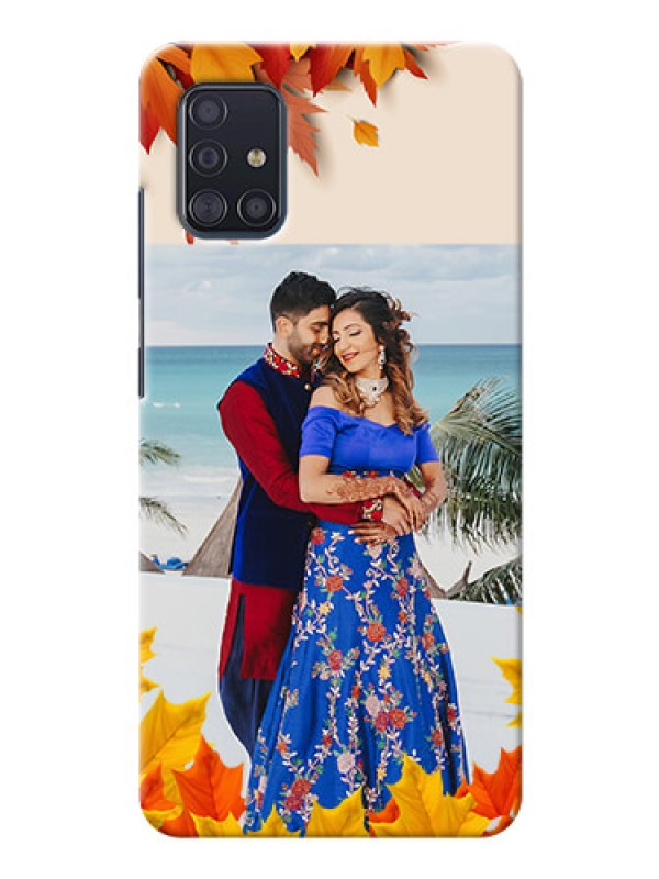 Custom Galaxy A51 Mobile Phone Cases: Autumn Maple Leaves Design