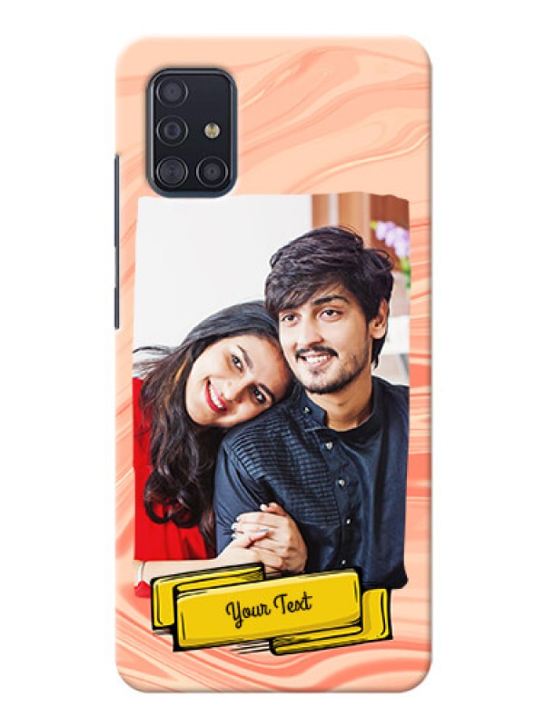 Custom Galaxy A51 Customized Phone Cases: Marble Texture Design