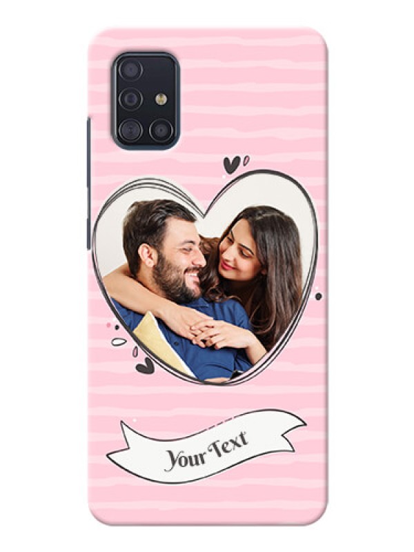 Custom Galaxy A51 custom mobile phone covers: Vintage Heart Design