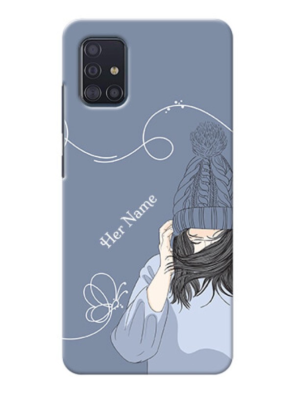 Custom Galaxy A51 Custom Mobile Case with Girl in winter outfit Design