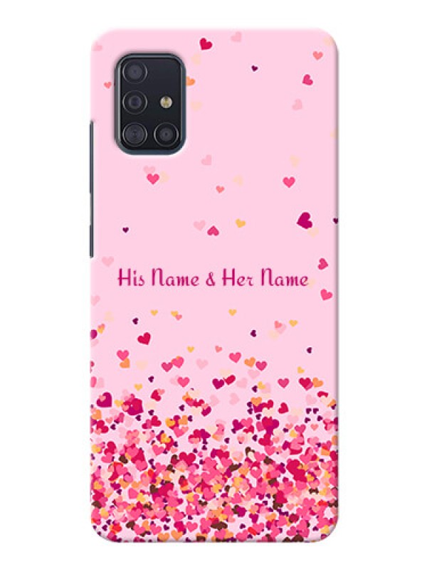 Custom Galaxy A51 Phone Back Covers: Floating Hearts Design
