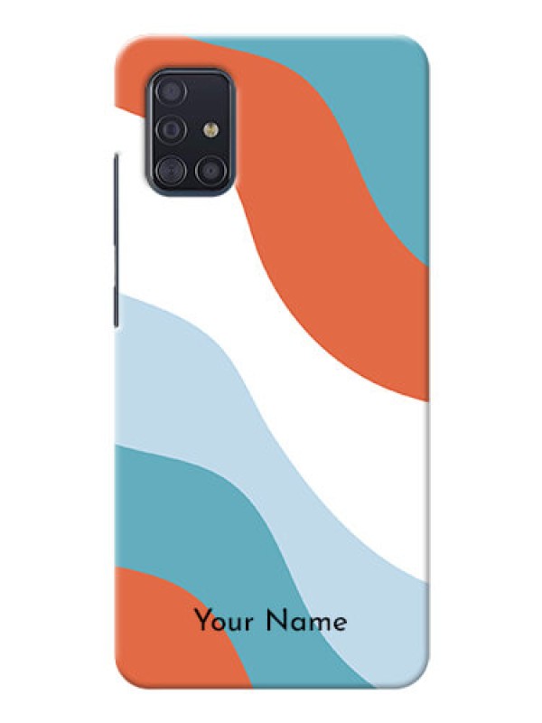 Custom Galaxy A51 Mobile Back Covers: coloured Waves Design