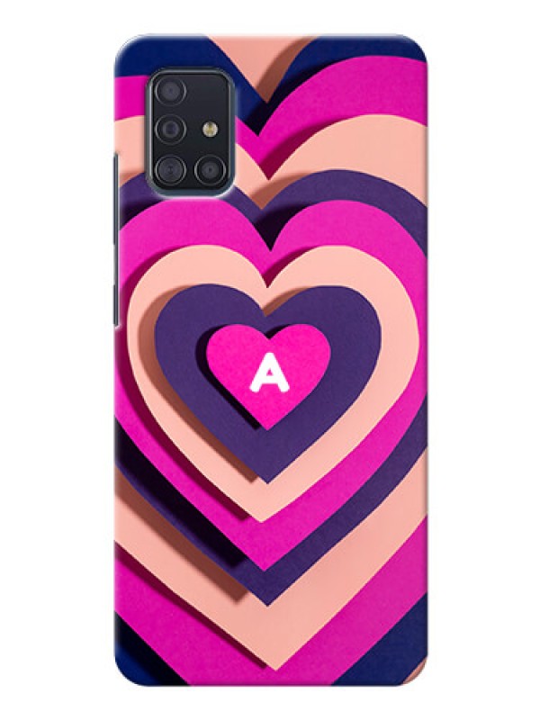 Custom Galaxy A51 Custom Mobile Case with Cute Heart Pattern Design