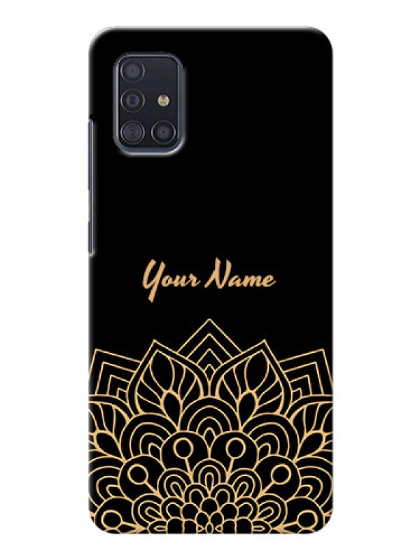 Custom Galaxy A51 Back Covers: Golden mandala Design