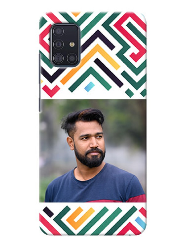Custom Galaxy A51 Custom Mobile Case with Colorful Maze Pattern Design