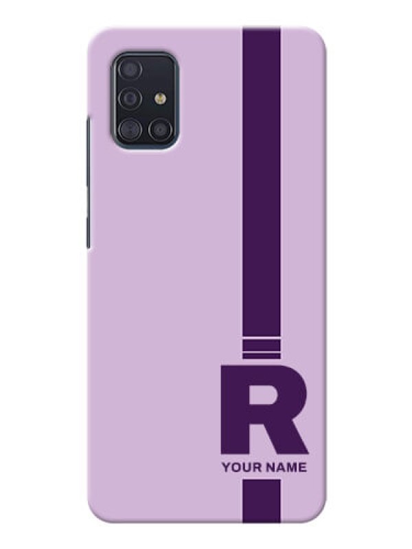 Custom Galaxy A51 Custom Phone Covers: Simple dual tone stripe with name  Design