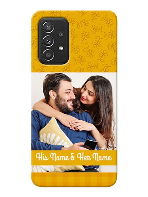 Custom Galaxy A52 4G mobile phone covers: Yellow Floral Design