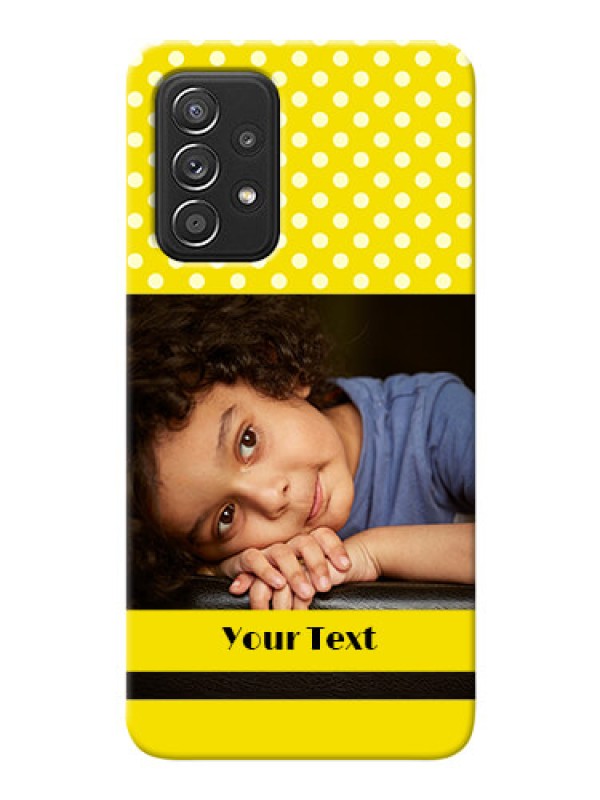 Custom Galaxy A52 4G Custom Mobile Covers: Bright Yellow Case Design