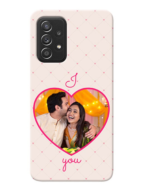 Custom Galaxy A52 4G Personalized Mobile Covers: Heart Shape Design