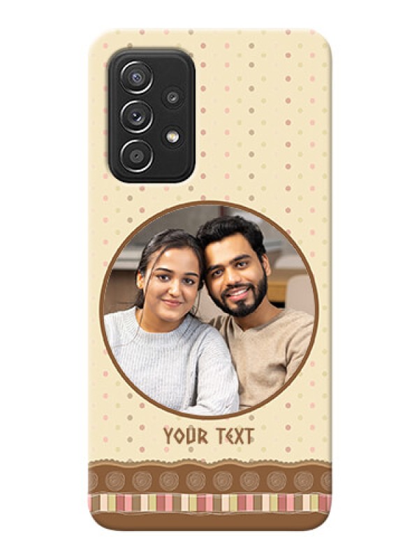 Custom Galaxy A52 4G Mobile Cases: Brown Dotted Mobile Case Design