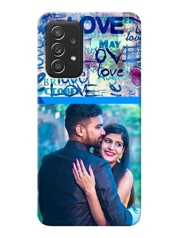 Custom Galaxy A52 4G Mobile Covers Online: Colorful Love Design