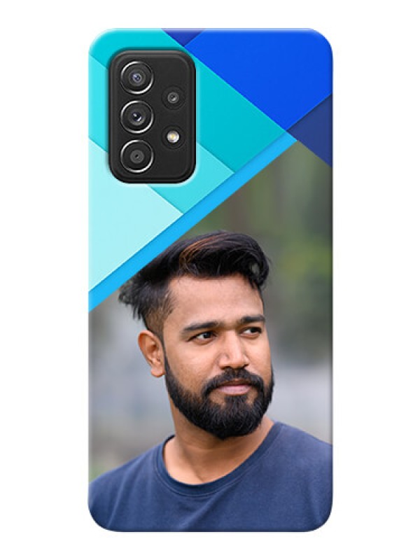 Custom Galaxy A52 4G Phone Cases Online: Blue Abstract Cover Design