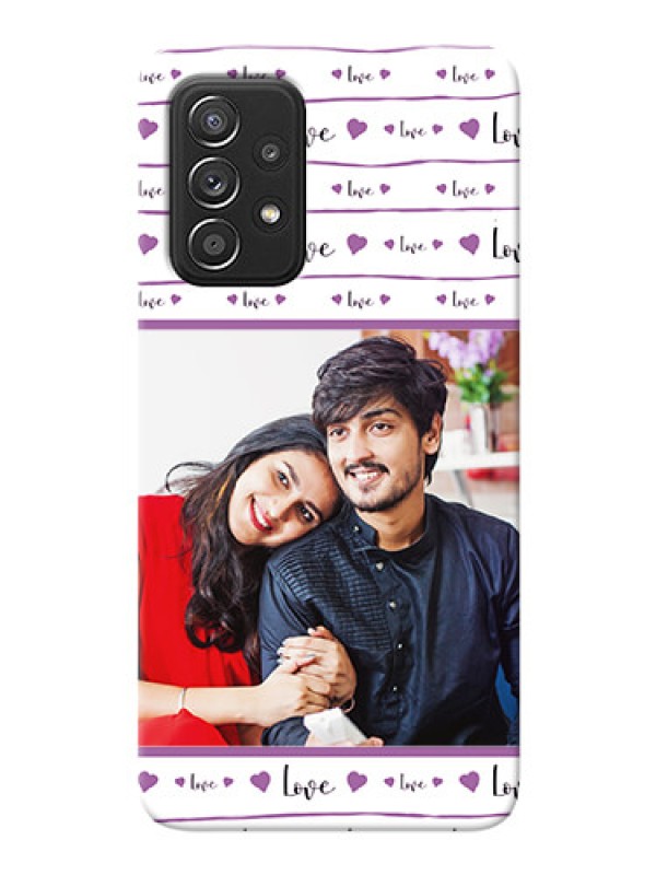 Custom Galaxy A52 4G Mobile Back Covers: Couples Heart Design