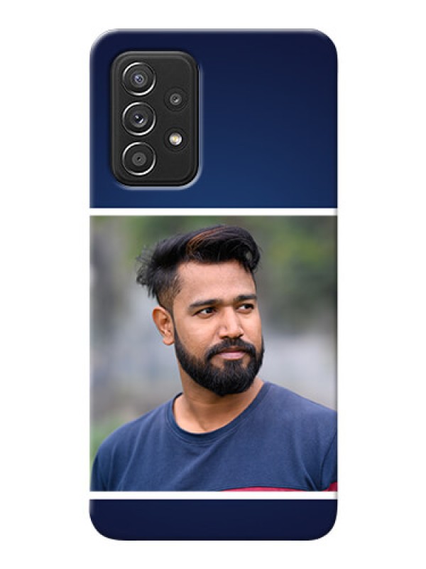 Custom Galaxy A52 4G Mobile Cases: Simple Royal Blue Design