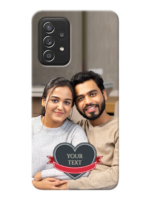 Custom Galaxy A52 4G mobile back covers online: Just Married Couple Design