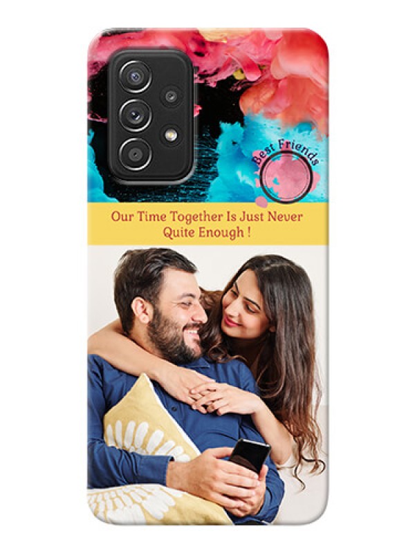 Custom Galaxy A52 4G Mobile Cases: Quote with Acrylic Painting Design