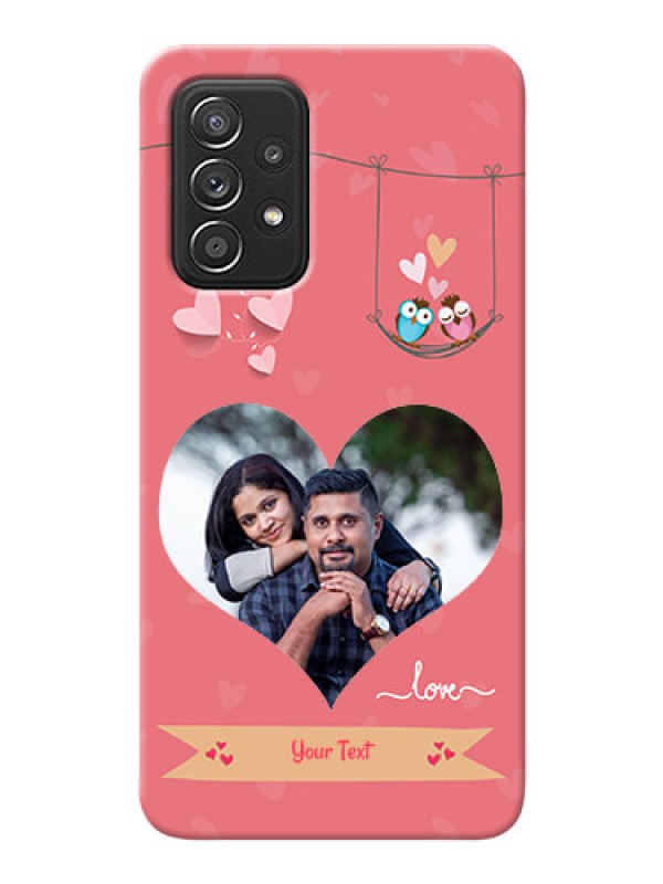 Custom Galaxy A52 4G custom phone covers: Peach Color Love Design 