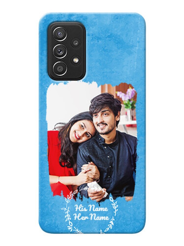 Custom Galaxy A52 4G custom mobile cases: Blue Color Vintage Design