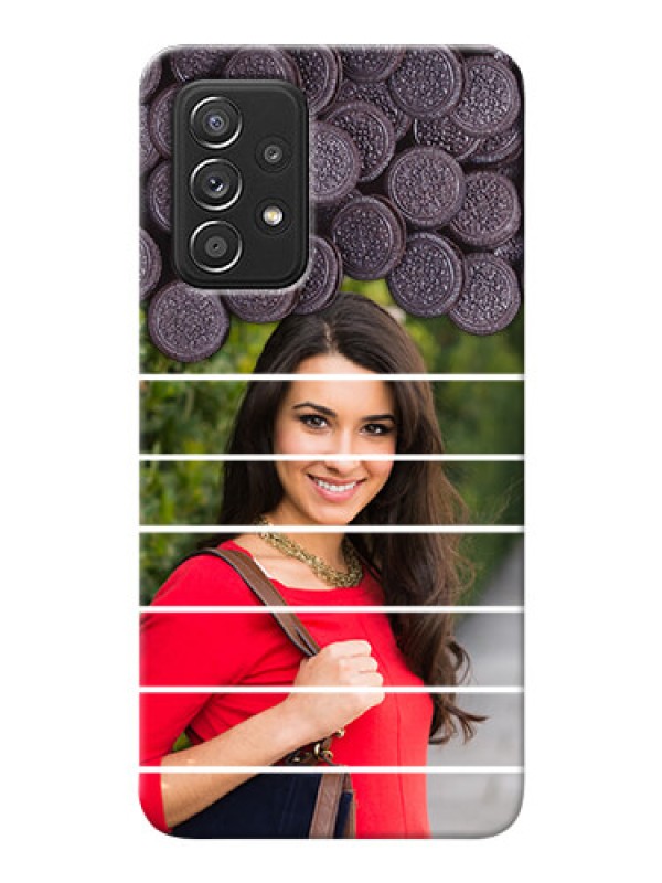 Custom Galaxy A52 4G Custom Mobile Covers with Oreo Biscuit Design