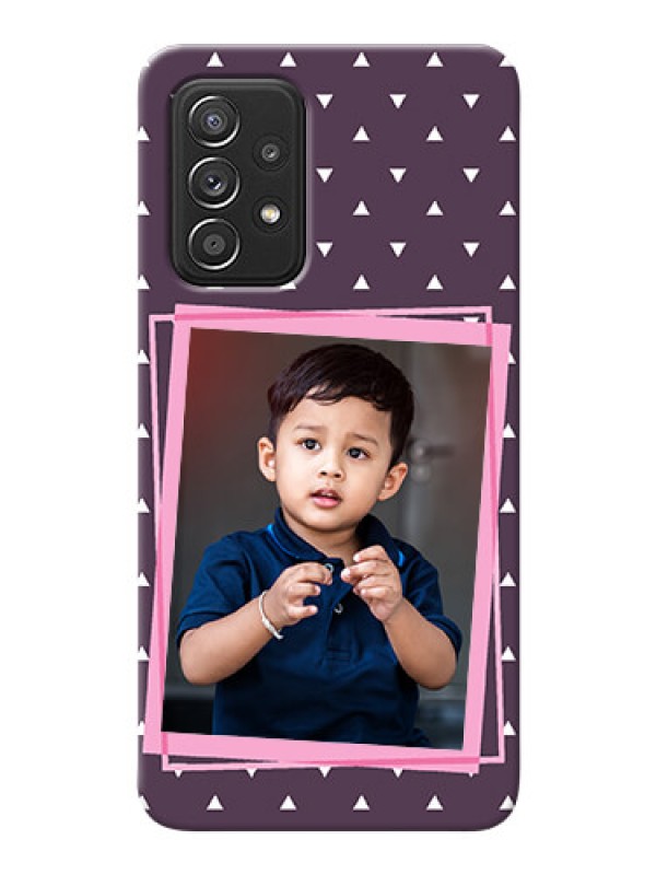 Custom Galaxy A52 4G Phone Cases: Triangle Pattern Dotted Design