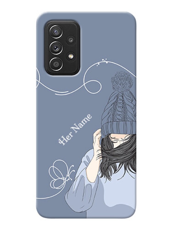 Custom Galaxy A52 Custom Mobile Case with Girl in winter outfit Design
