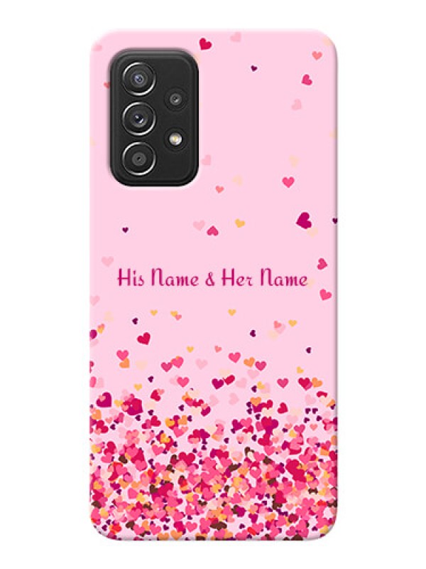 Custom Galaxy A52 Phone Back Covers: Floating Hearts Design