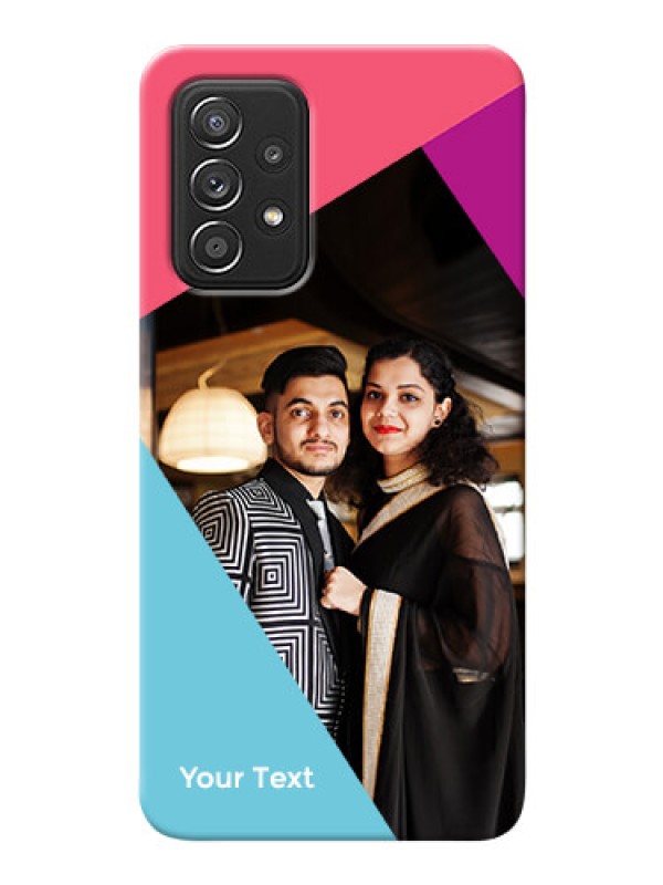 Custom Galaxy A52 Custom Phone Cases: Stacked Triple colour Design