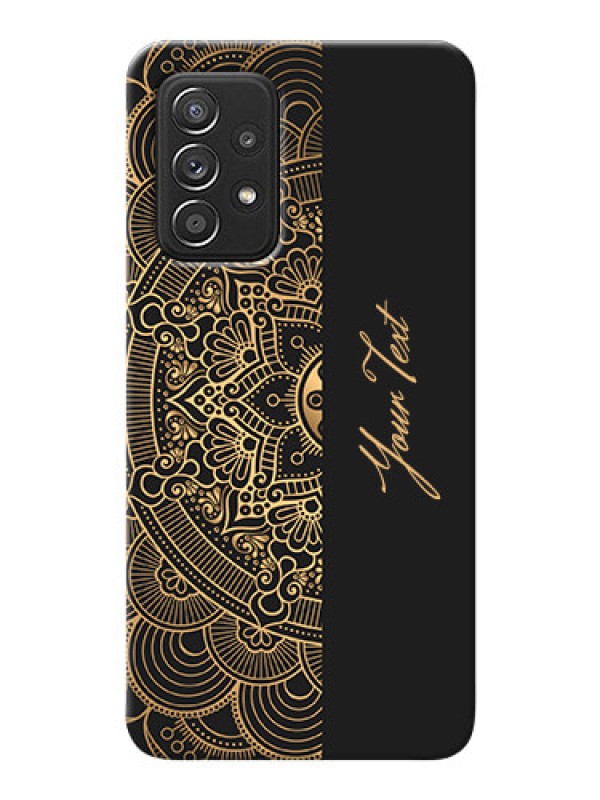 Custom Galaxy A52 Back Covers: Mandala art with custom text Design
