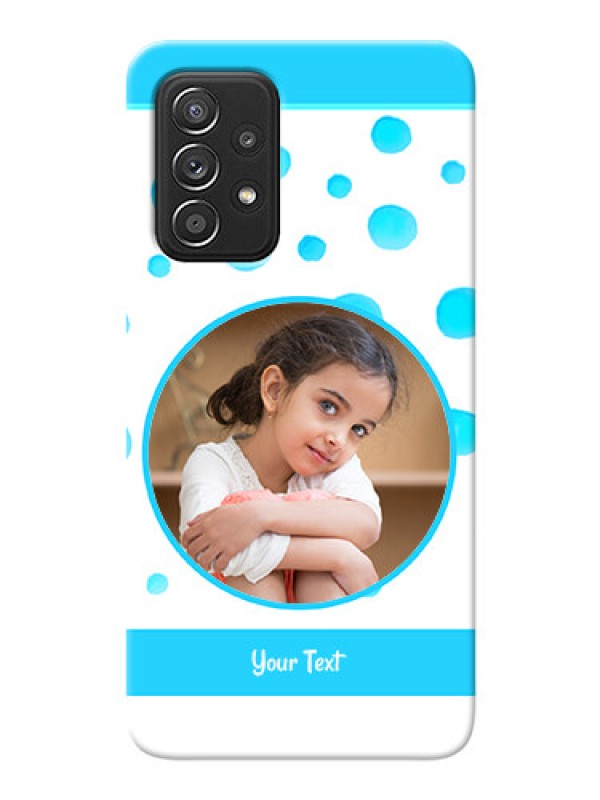 Custom Galaxy A52s 5G Custom Phone Covers: Blue Bubbles Pattern Design