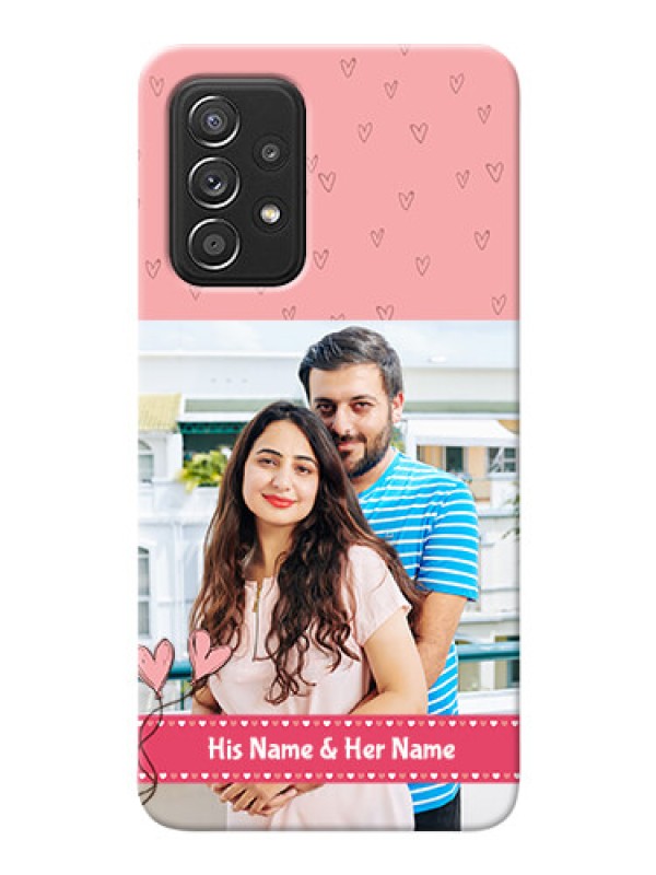 Custom Galaxy A52s 5G phone back covers: Love Design Peach Color