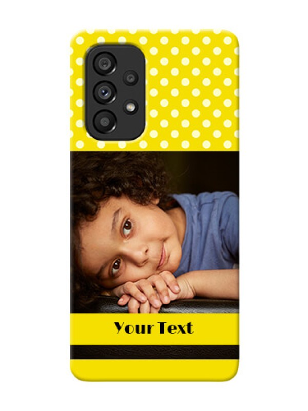 Custom Galaxy A53 5G Custom Mobile Covers: Bright Yellow Case Design
