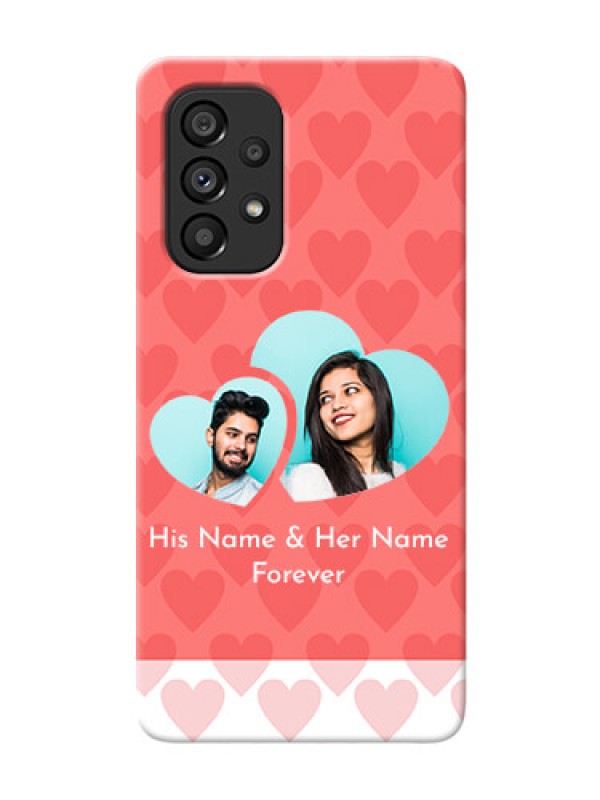 Custom Galaxy A53 5G personalized phone covers: Couple Pic Upload Design