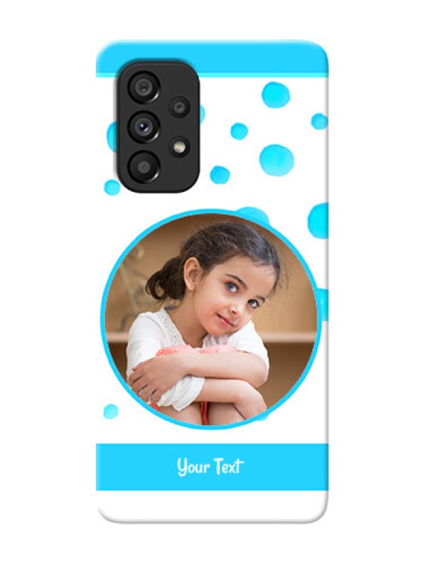 Custom Galaxy A53 5G Custom Phone Covers: Blue Bubbles Pattern Design