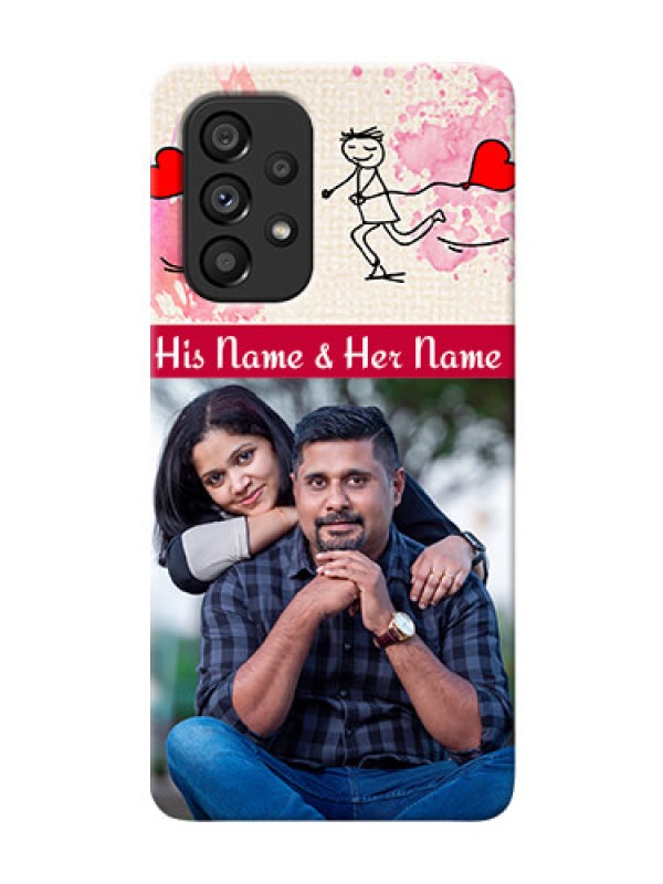 Custom Galaxy A53 5G phone back covers: You and Me Case Design