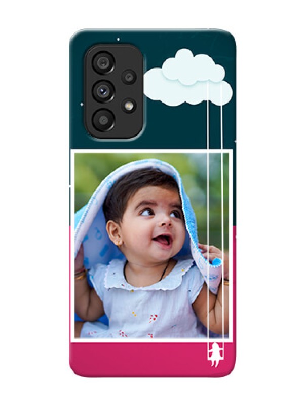 Custom Galaxy A53 5G custom phone covers: Cute Girl with Cloud Design
