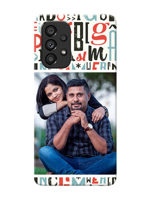 Custom Galaxy A53 5G custom mobile phone covers: Alphabet Design