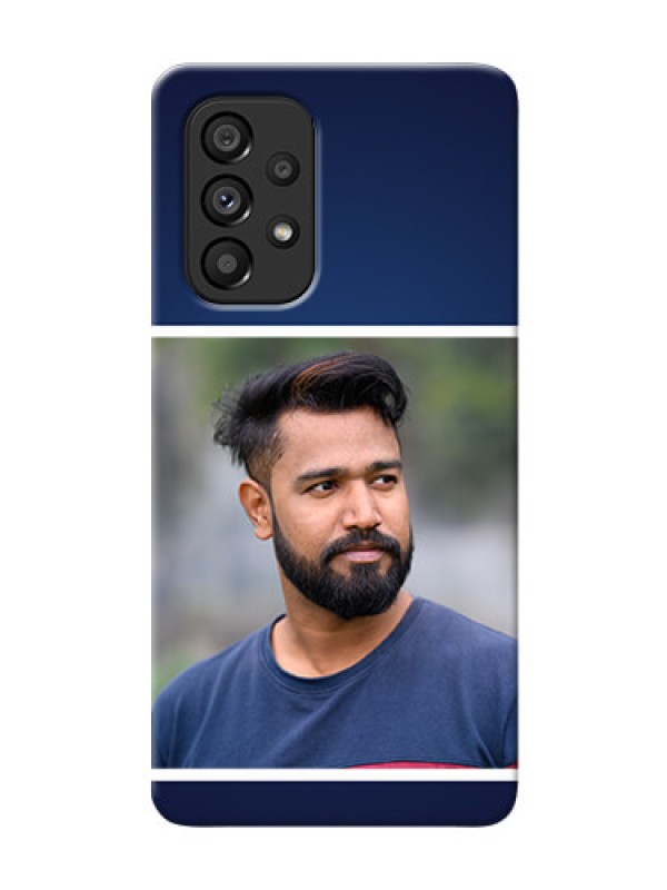 Custom Galaxy A53 5G Mobile Cases: Simple Royal Blue Design