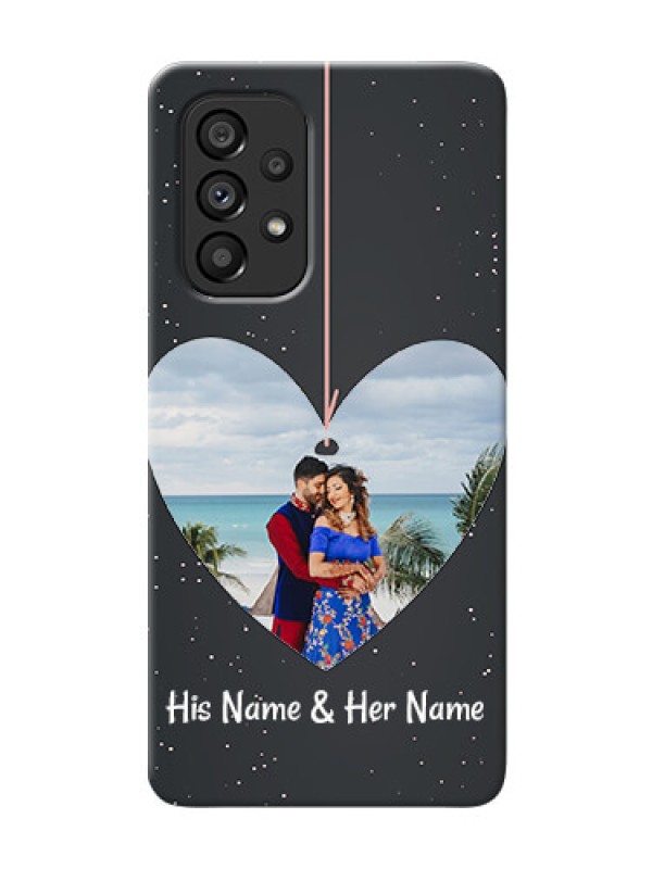 Custom Galaxy A53 5G custom phone cases: Hanging Heart Design