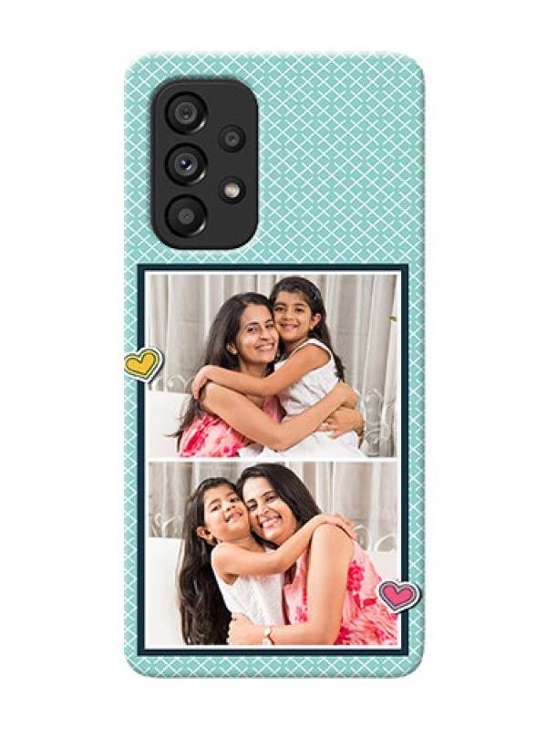 Custom Galaxy A53 5G Custom Phone Cases: 2 Image Holder with Pattern Design